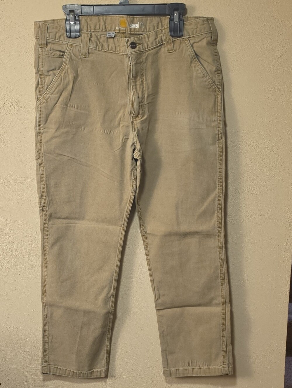 Carhartt Men's Relaxed Fit Khaki Work Jeans